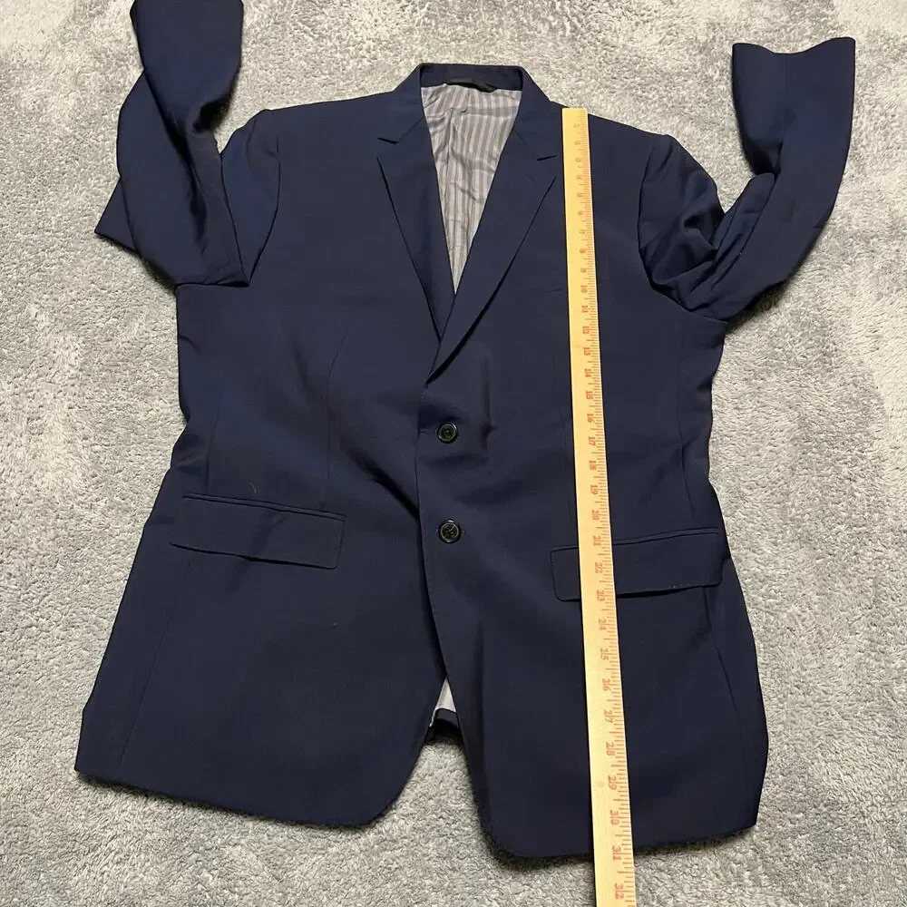Banana Republic Jacket Mens 44R Blue Mohair Wool Blazer Marzotto 2 Button